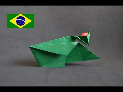 Origami: Catapulta de papel - Instruções em português PT BR