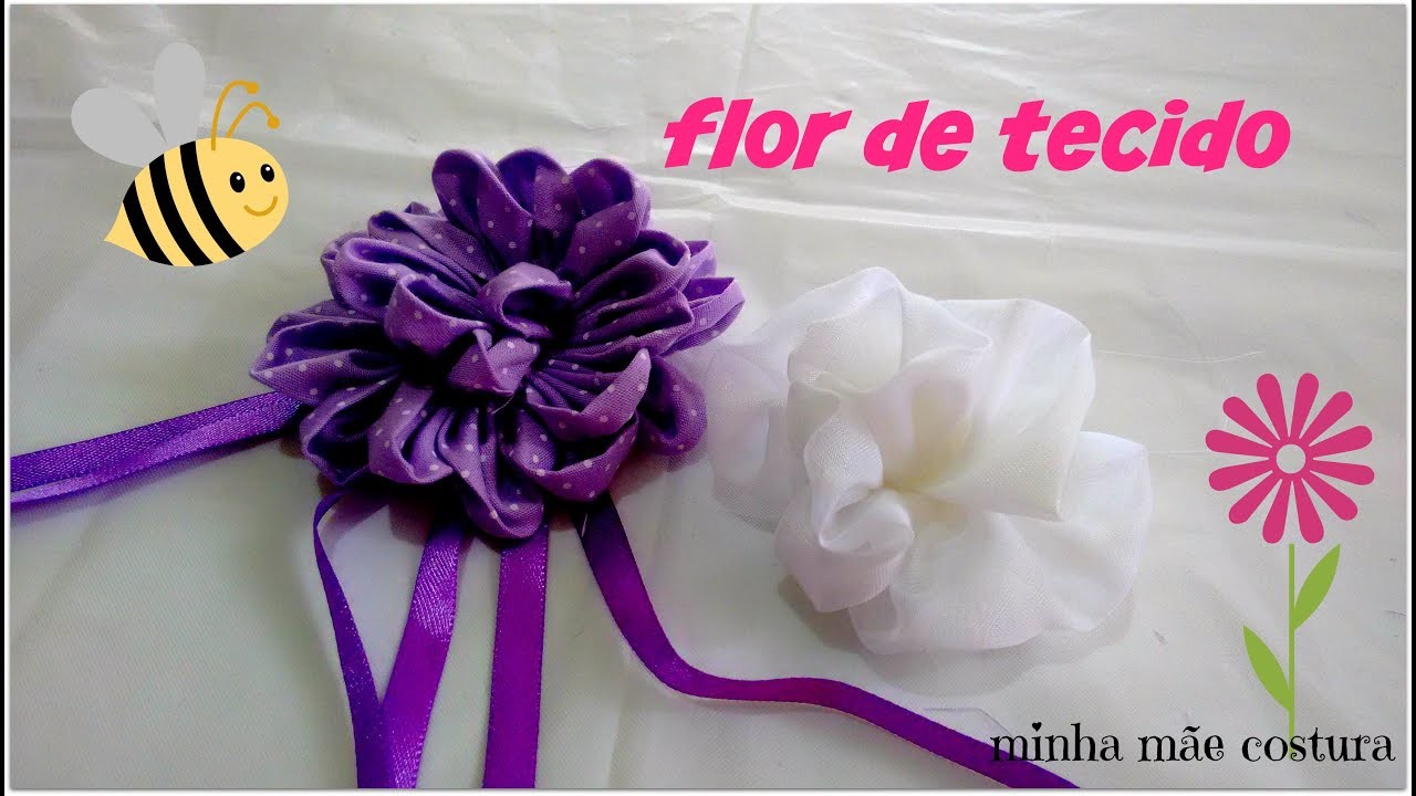 Como fazer flor de tecido