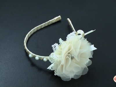 Como fazer uma tiara com flor de tecido - Passo a passo com Eliana Donato
