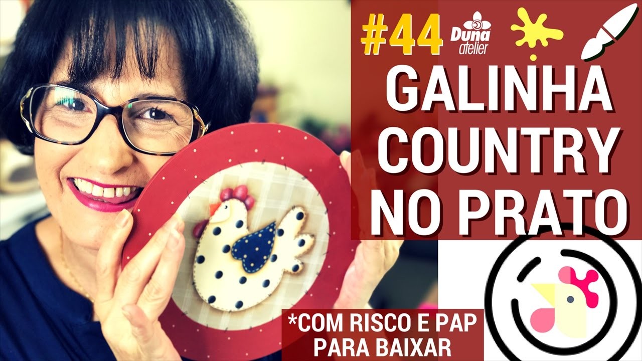 GALINHA NO PRATO PINTURA COUNTRY | Pintando Com o ❤ #44 | SEGUNDAS 19H | TÂNIA MARQUATO