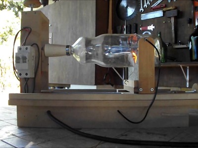 Nova máquina para cortar garrafas de vidro