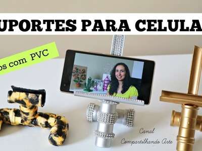 SUPORTE PARA CELULAR - DIYs de Porta celular com cano de PVC