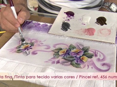 Aprenda a fazer uma linda pintura adesivada em pano de copa!