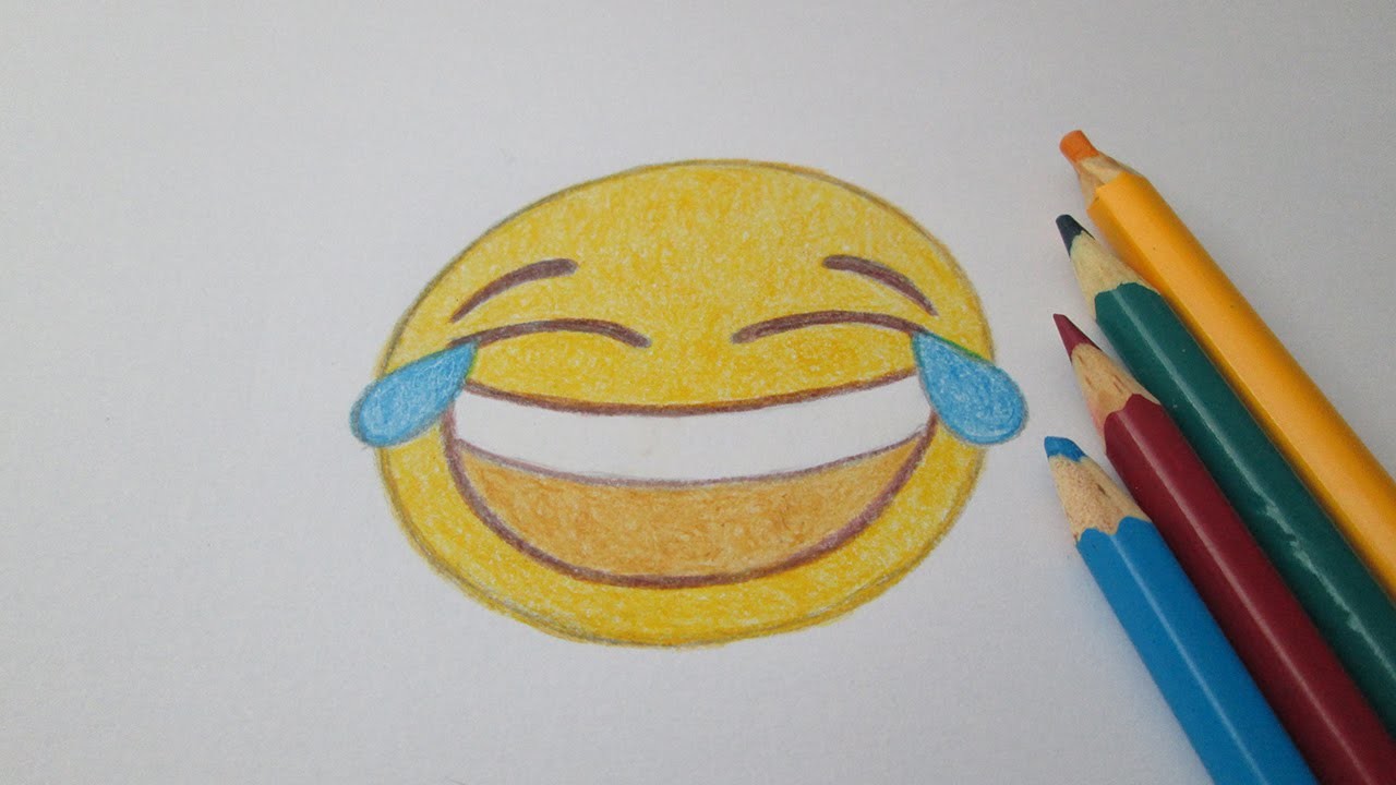 Como desenhar o emoticon "chorando de rir" do WhatsApp