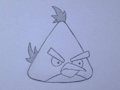 Como desenhar o Pássaro Amarelo (Yellow Bird) de Angry Birds