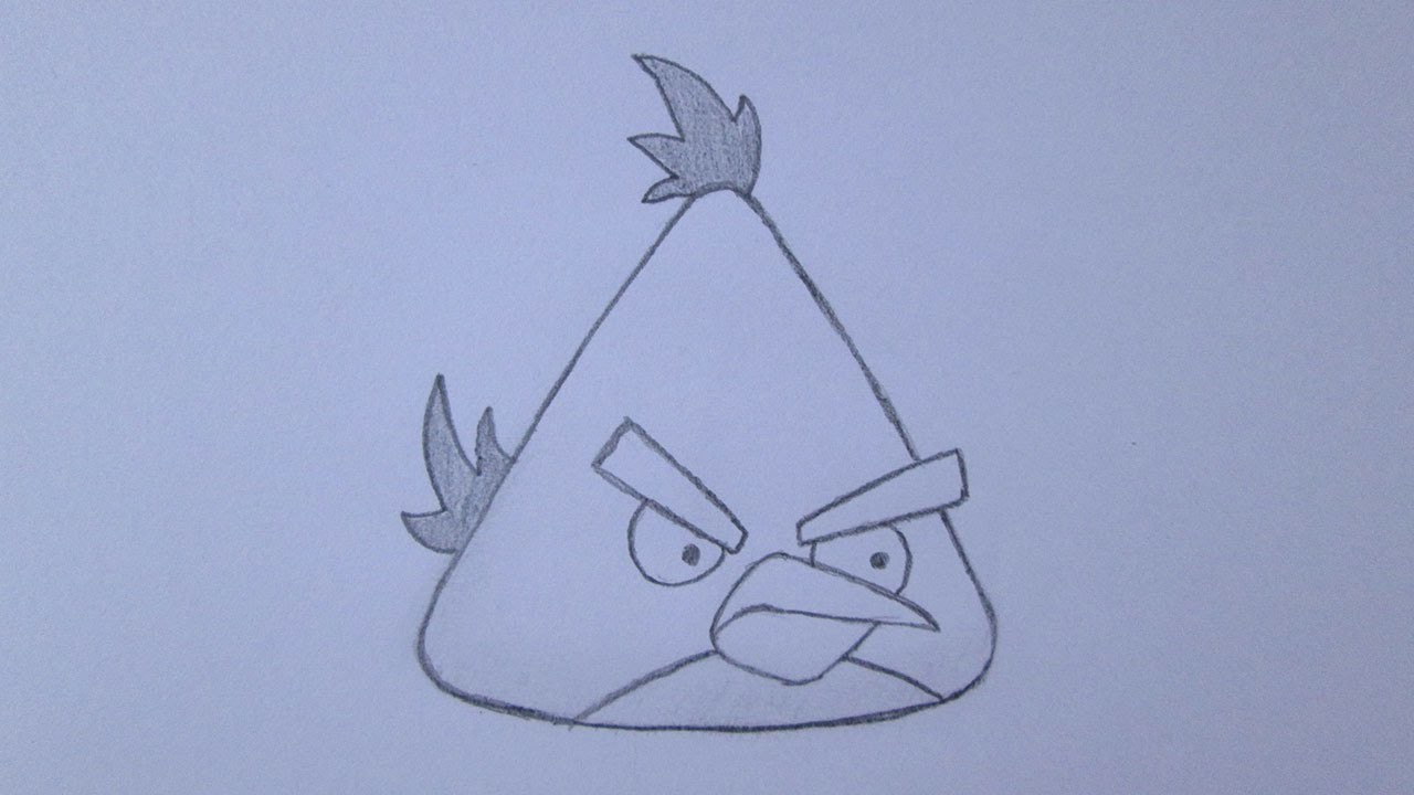 Como desenhar o Pássaro Amarelo (Yellow Bird) de Angry Birds