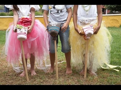 DIY: Cavalinho de Pau - Garrafa Pet, brinquedos,How to make a hobby horse for Kids