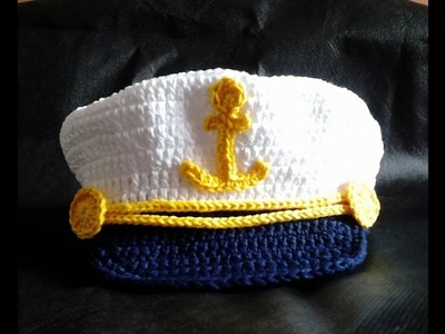 Passo a Passo -  Como fazer Quepe Marinheiro de Crochê ( Parte 2 Final )