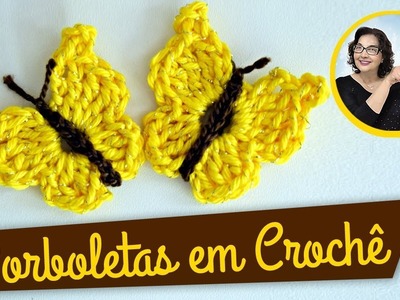 Borboleta em crochê fácil para aplicação (crochet butterfly)