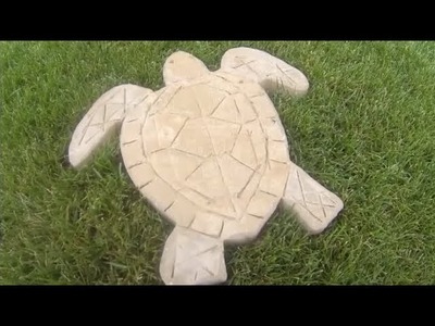Caminho de jardim: como fazer placas de concreto em formato de tartaruga
