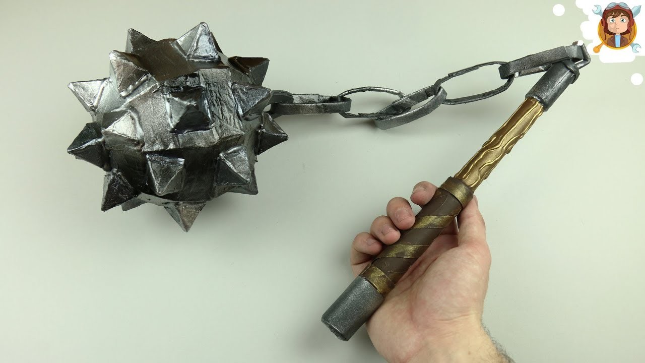 Como fazer um Mangual Medieval - Arma de Papel