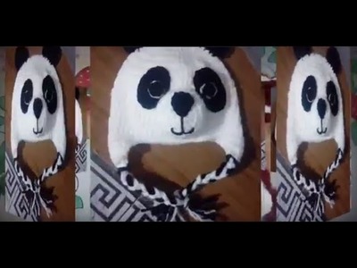 Como fazer uma touca do panda  Parte 01