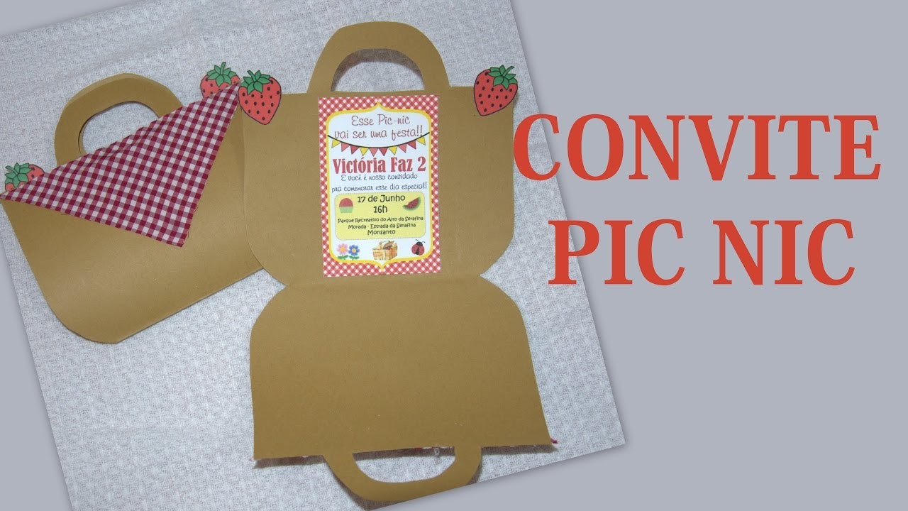 CONVITE TEMA PIC - NIC. TUTORIAL #victoriafaz2