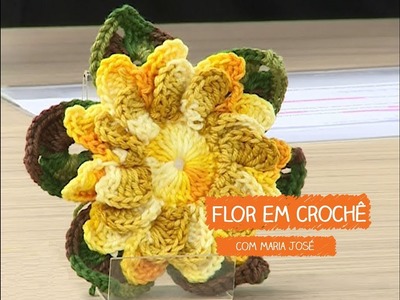 Flor em Crochê com Maria José | Vitrine do Artesanato na TV - Rede Família