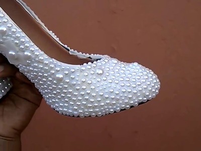 Sapatos com perola, para noiva