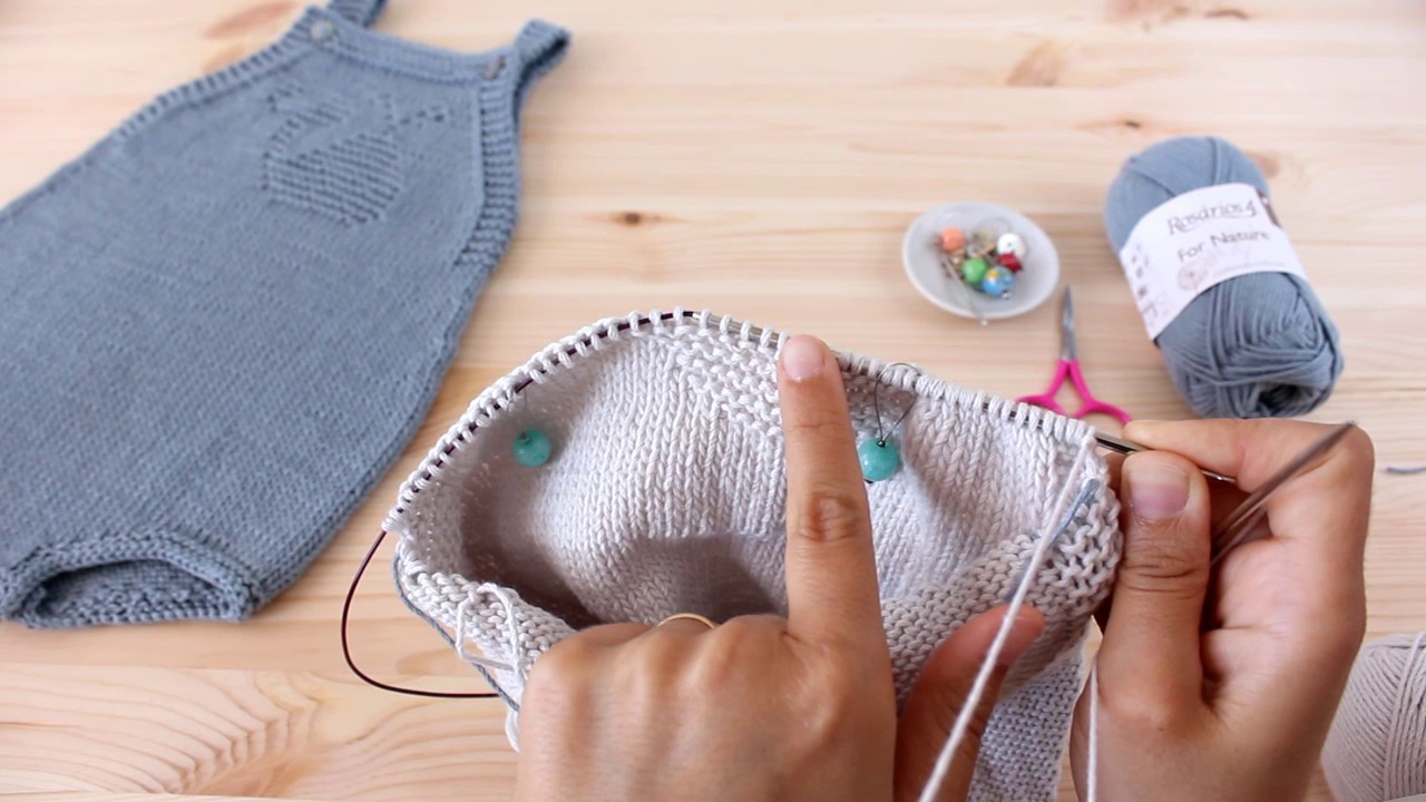 Tricotar para bebé - "Fofo Baleia" - video tutorial 2ª parte (baby overall tutorial)