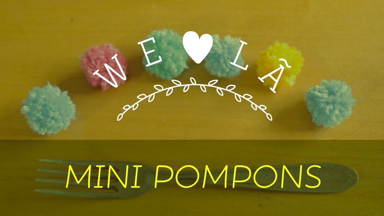 WE ♥ LÃ | Mini Pompom no Garfo