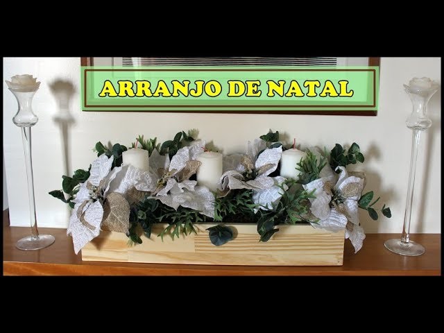 ARRANJO DE NATAL em caixote - DIY - Didi Tristão