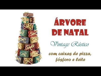 ???? Árvore de Natal de Mesa Vintage Rústico (ARTESANATO, DIY, RECICLAGEM)