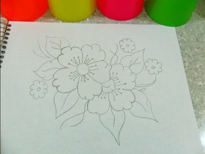 Brincando com Arte Desenhando Flores - ByActual