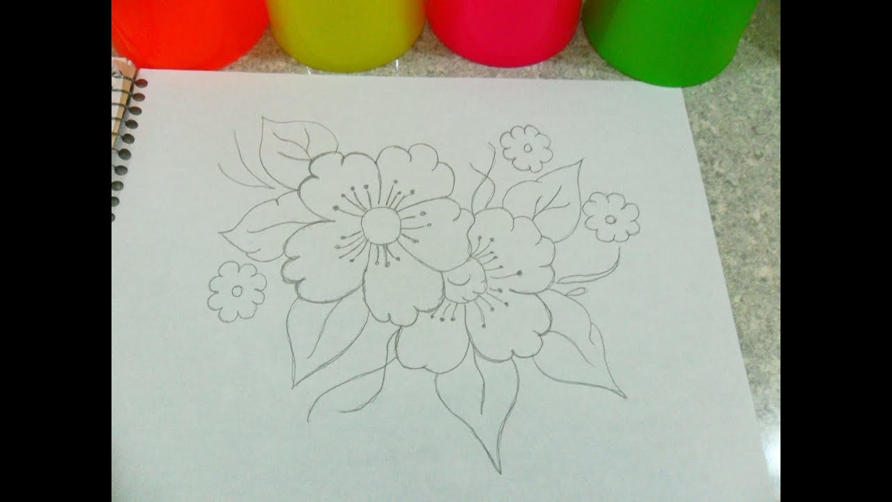 Brincando com Arte Desenhando Flores - ByActual