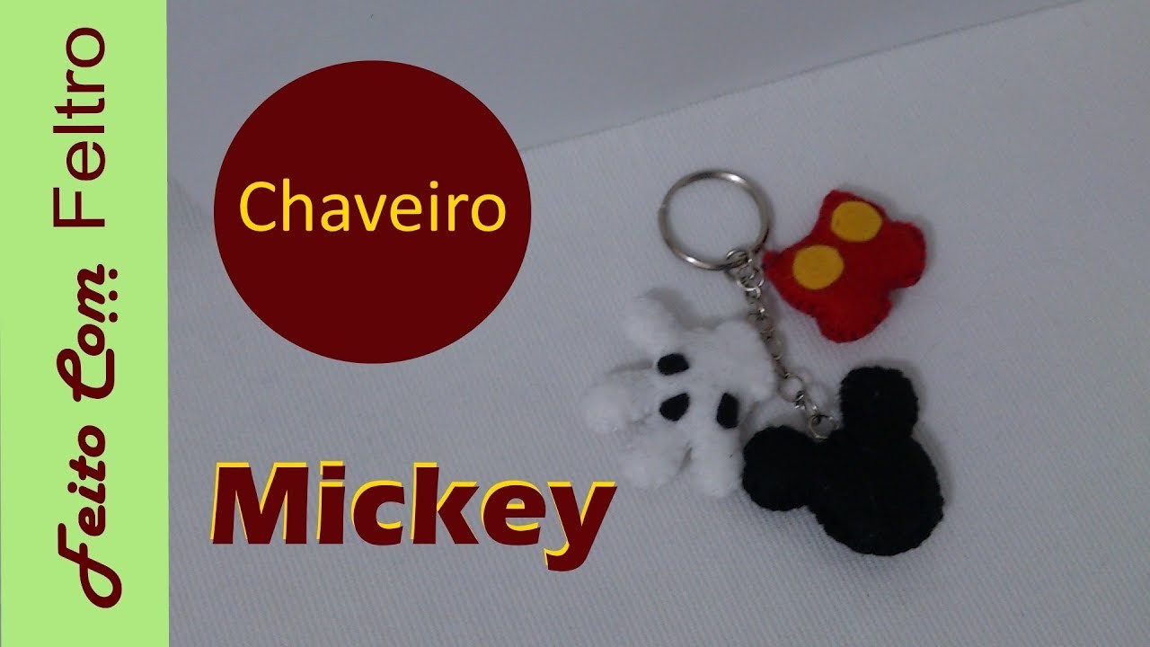 CHAVEIRO MICKEY DE FELTRO | DIY - LEMBRANCINHA