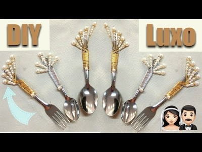 COLHER DECORADA LUXO modelo novo mesa de doces casamento