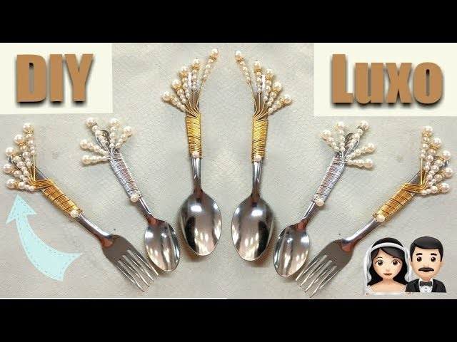 COLHER DECORADA LUXO modelo novo mesa de doces casamento