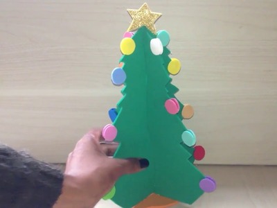 Como fazer Árvore de Natal - Árvore de EVA ♥ Hellen Chagas