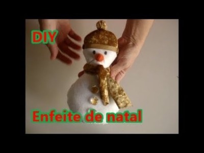Como fazer enfeites de natal - boneco de neve DIY