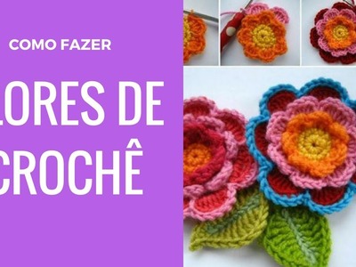 Como Fazer Flores em Crochê | Tutorial Flor de Crochê