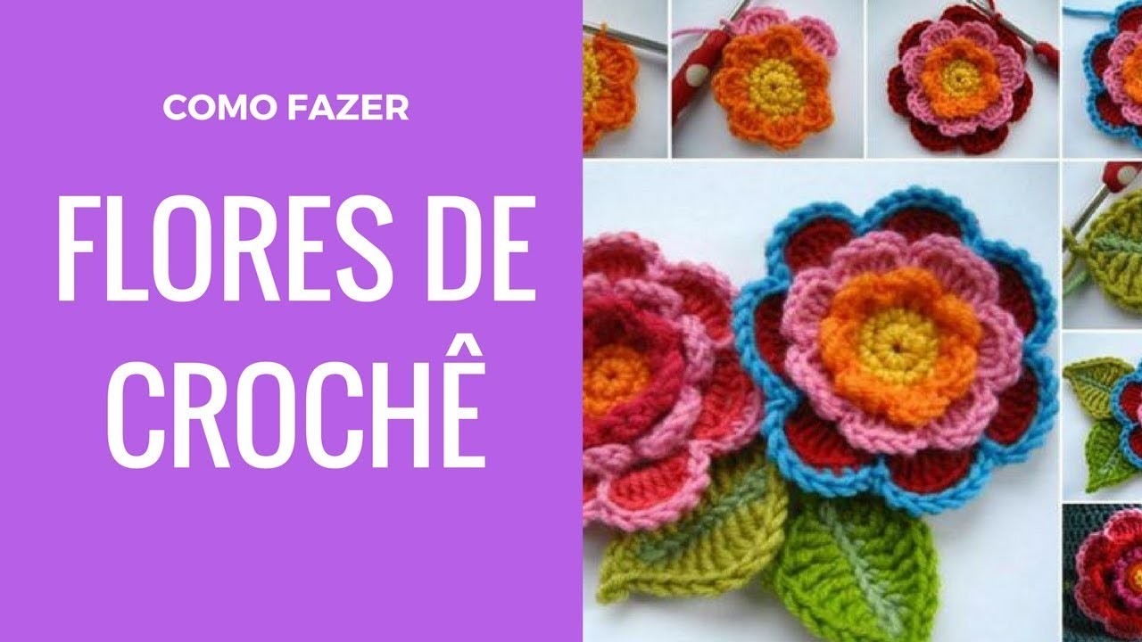 Como Fazer Flores em Crochê | Tutorial Flor de Crochê