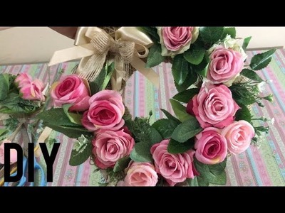 Como Fazer Guirlanda de Flores de Porta - Artesanato DIY