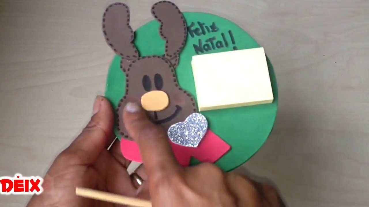 COMO FAZER PORTA RECADOS DE NATAL Imã de Geladeira ♥ Hellen Chagas ♥