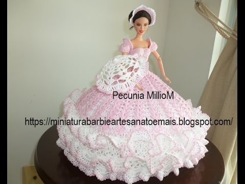 Crochê Para Barbie -  Bed Doll - Almofada Para Cama - Réplica de Miss April 1991 Por Pecunia Milliom