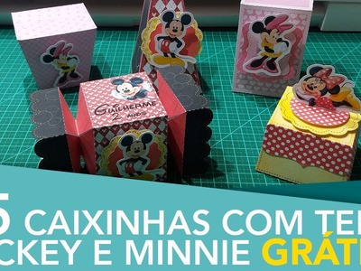 DIY | 15 Caixinhas Personalizadas com tema Mickey e Minnie - Silhouette e Tesourete