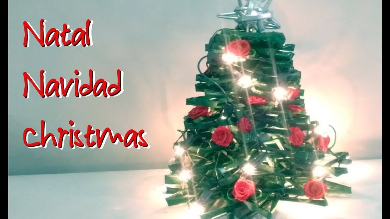 DIY Arvore de Natal Facil e Barata! Com Estrelas de Canudos de Jornal
