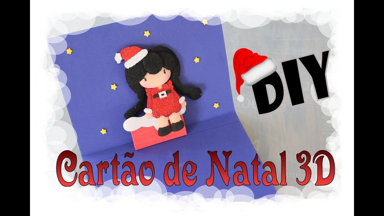 DIY - Cartão de Natal 3D. 3D Christmas Card