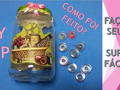 DIY. Como Fazer  Decoupagem com tecido ! Super fácil!!!