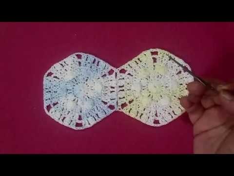 DIY CROCHET MOTIVO HEXAGONAL DE 5 CARREIRAS + 2 MODELOS PARA EMENDAR