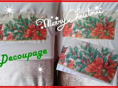 Diy de NATAL CAPA PARA CADEIRA COM DECOUPAGE