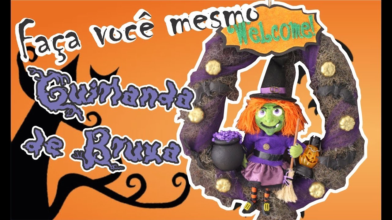 DIY: Decoração de Halloween - Guirlanda de bruxa