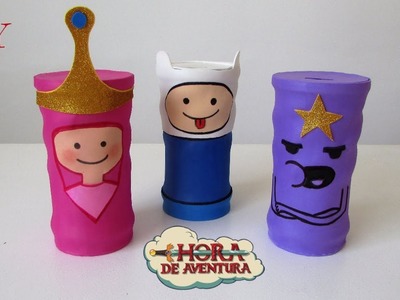 DIY Dia das Crianças | Cofrinhos Hora de Aventura feitos com latas de achocolatado