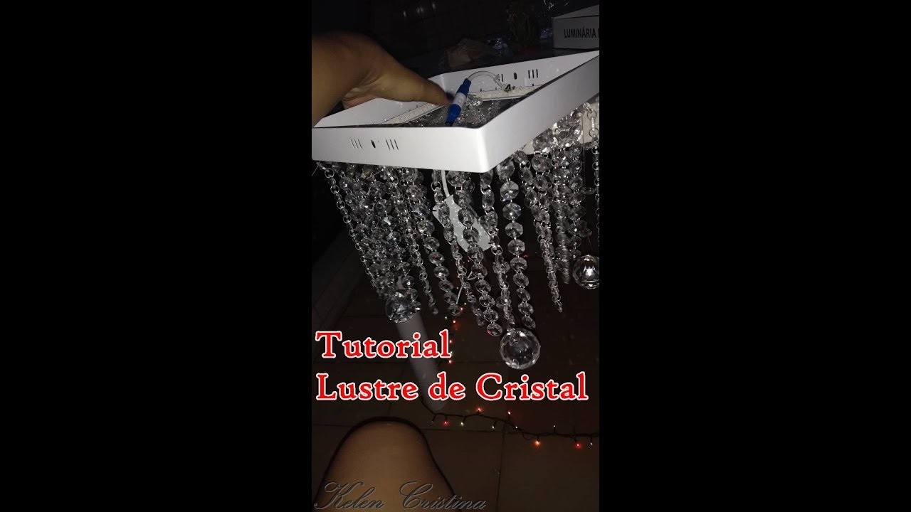 DIY - FAÇA VOCÊ MESMO LUSTRE (LUSTRE DE CRISTAL) tutorial (pendente de cristal)