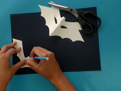 DIY - Morcegos de Papel - ideias de decoração para o Halloween