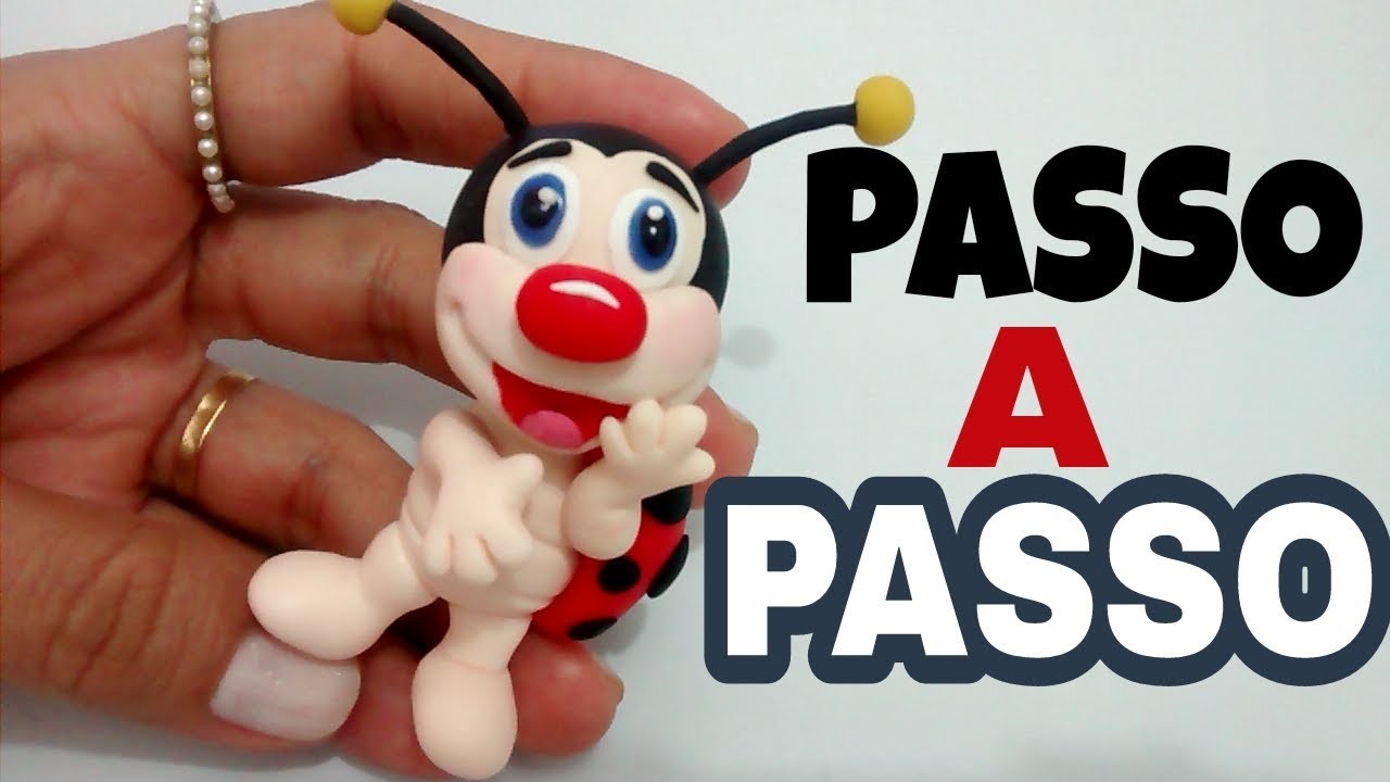 DIY :PASSO A PASSO ???? (JOANINHA FOFA ) PORCELANA FRIA -  COLD PORCELAIN - BISCUIT