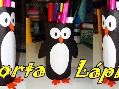 DIY: Porta Lápis do Pinguim