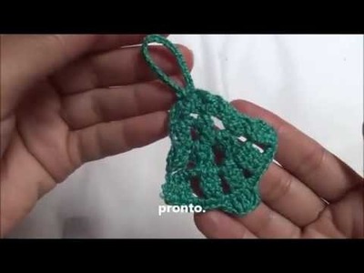 Enfeite de natal de crochê - Artesanato de natal - Árvore de natal de crochê