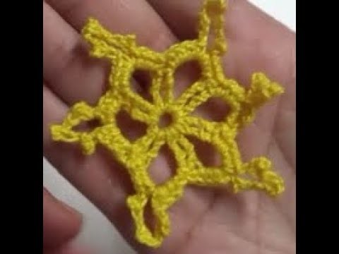Enfeite de Natal de crochê - Estrela de Natal - Artesanato de Natal