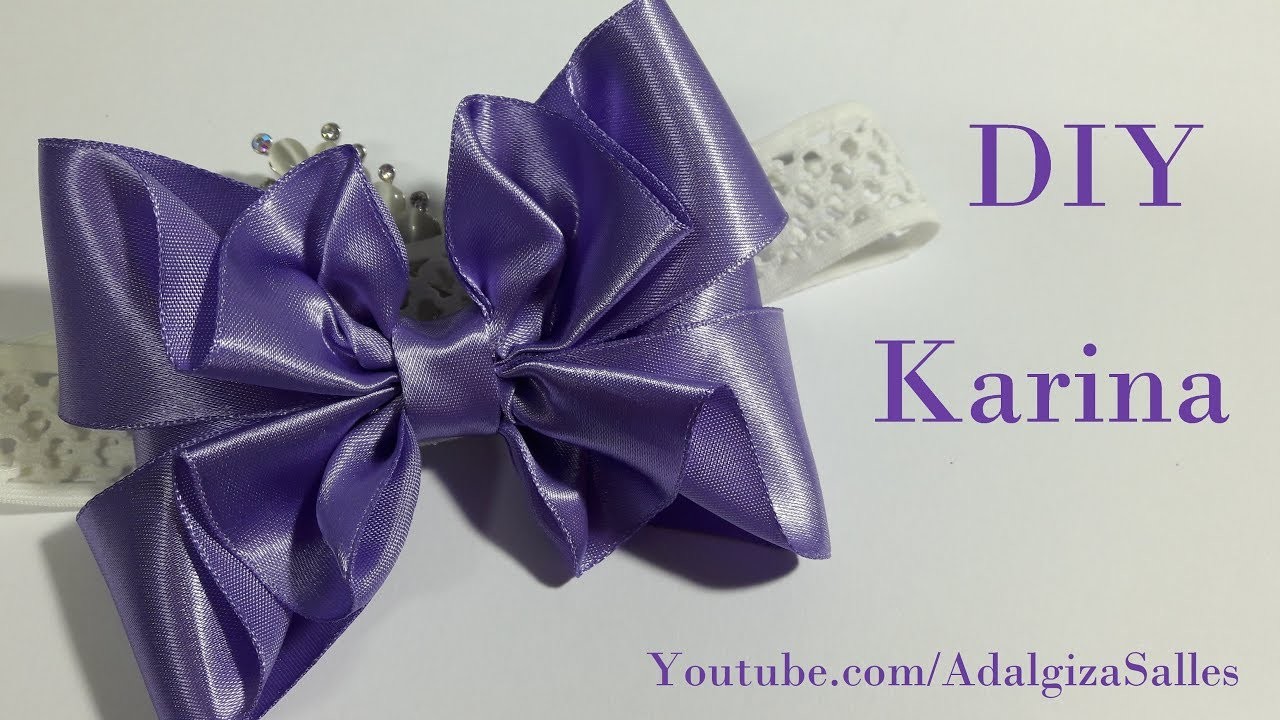 Faixa com laço em cetim passo a passo completo e fácil